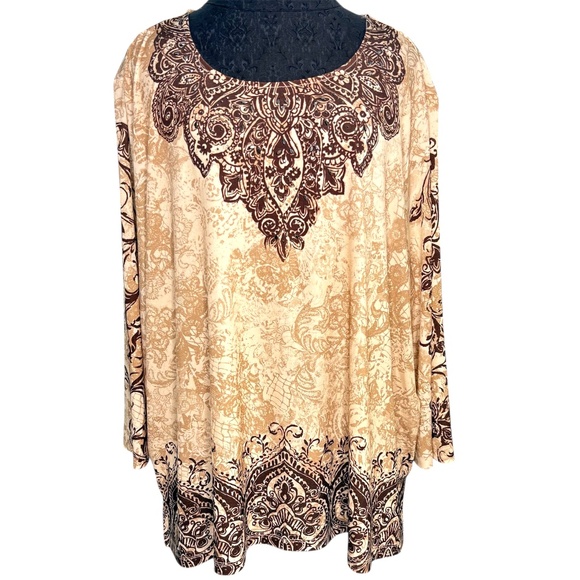 Alfred Dunner Plus Size Brown Blouse - Picture 1 of 10